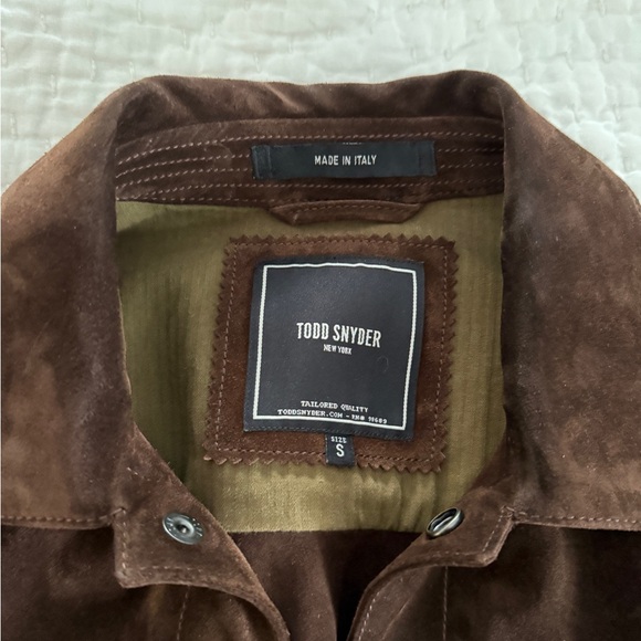 Todd Snyder - Dylan Suede Trucker Jacket - Dark Chocolate Brown - size small - Picture 3 of 10